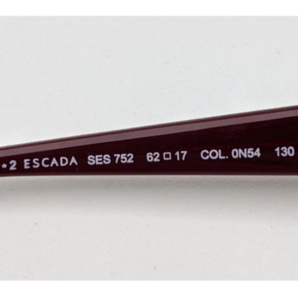 ESCADA | SES752 BURGUNDY OVERSIZE SUNGLASSES - Picture 5 of 10